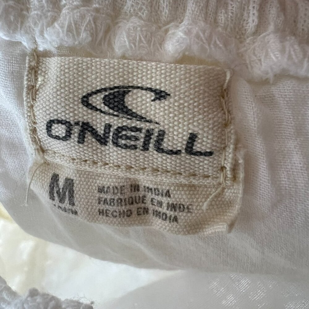 O'Neill Dress Womens Size Medium Ivory Shelby Gauzy Embroidered Babydoll Summer - Picture 2 of 16